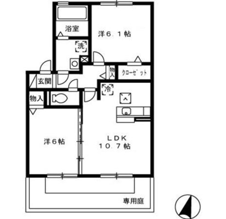 プリマ　クレール　Ｂ棟の物件間取画像